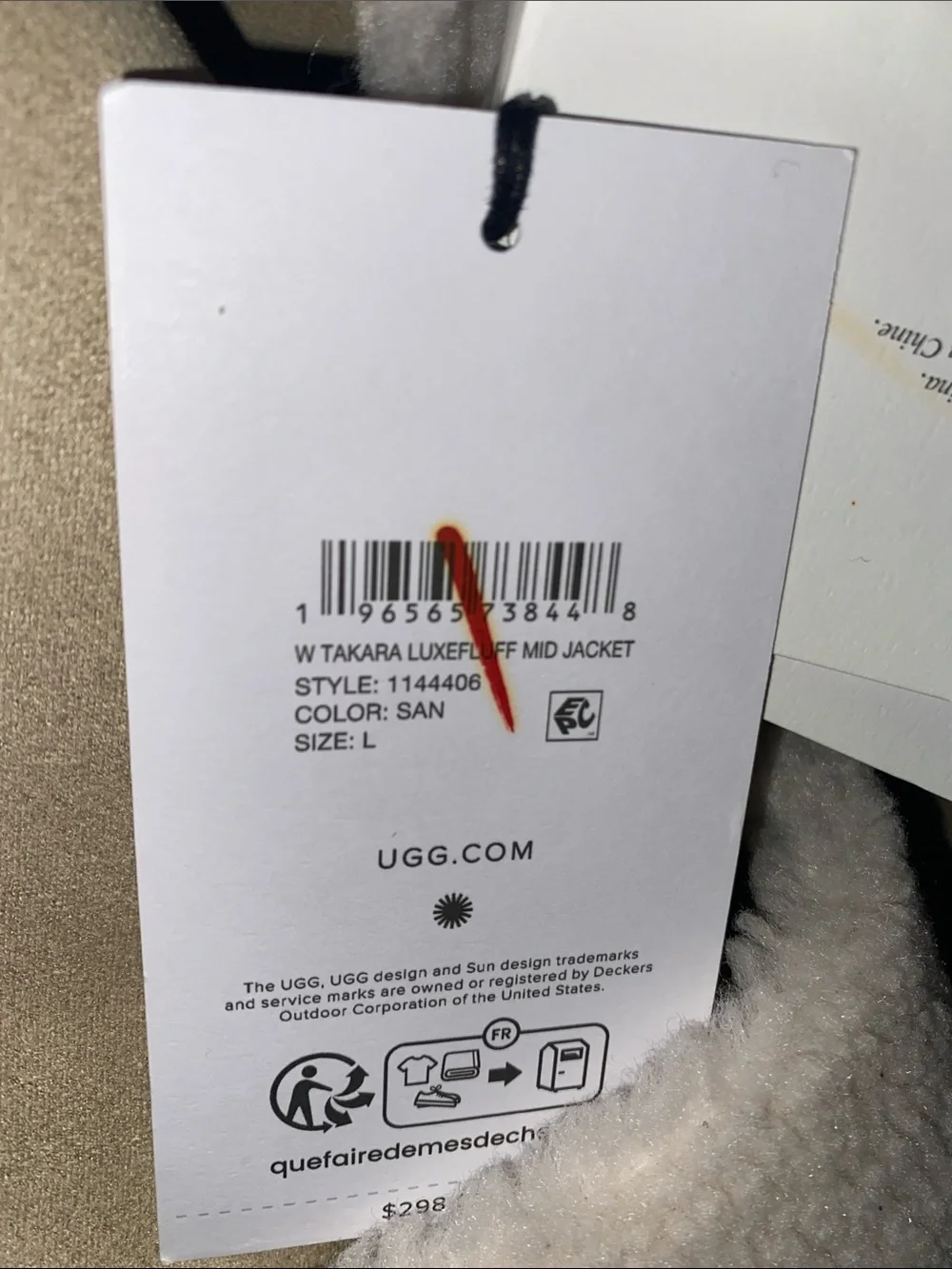 UGG TAKARA LUXEFLUFF MID JACKETa